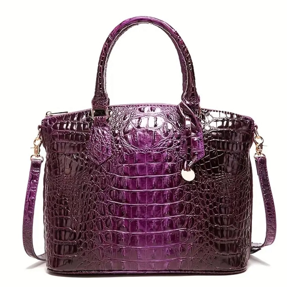 Handbags, Satchel Purse, Crocodile Embossed